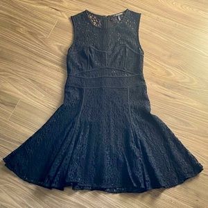 Black Lace Corset Style Fit & Flare Dress